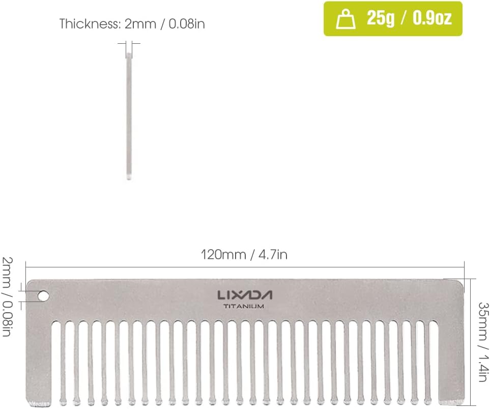 Titanium Hair & Beard Comb - Anti-Static & Heat-Resistant | Pocket Size for Men & Women