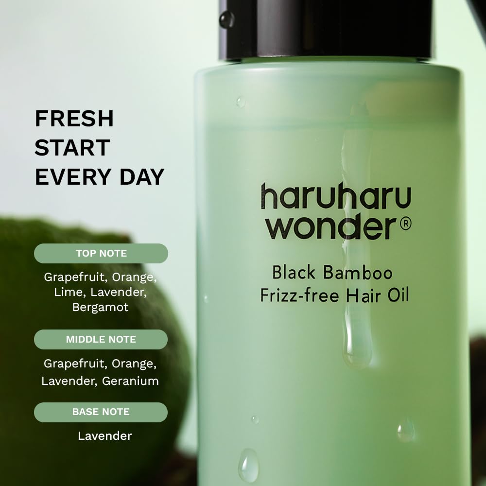 **Black Bamboo Frizz-Free Hair Oil - Lightweight Argan Oil Formula for Smooth, Shiny Hair | 2.70 fl. oz**