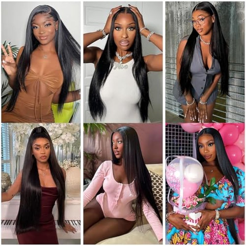 Natural Black Straight Bundles Human Hair Unprocessed Virgin 3 Bundles 16 18 20 Inch Straight Bundle Human Hair Extensions 50 Gram Per Bundle