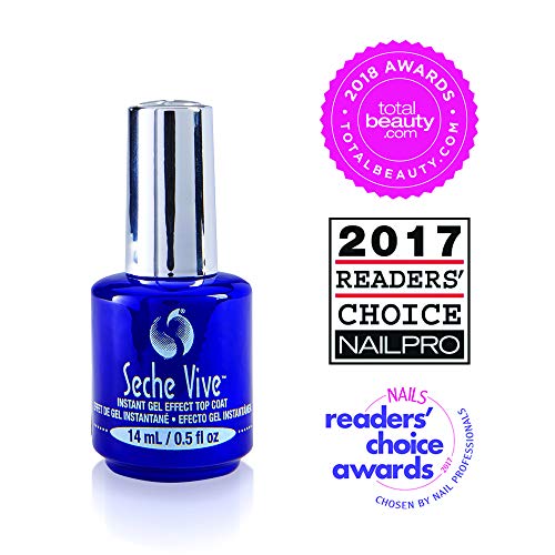 Seche Vive Gel Effect Top Coat 0.5oz, boxed