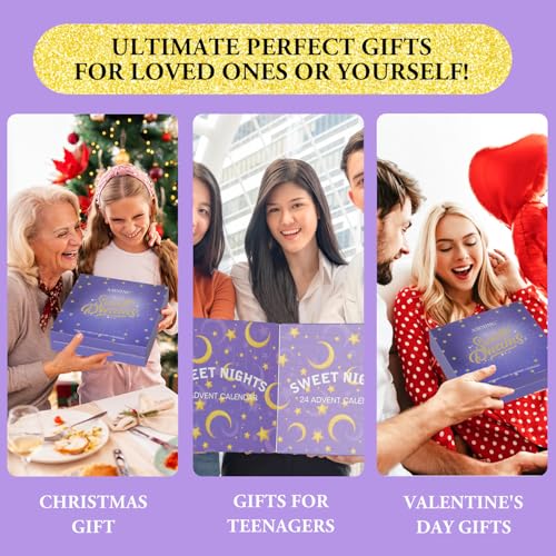 Beauty Advent Calendar 24 Days of Holiday Advent Calendar for Women, Mom, Wife, Her Holiday Gift,Pamper Kit- Unique Lavender Spa Gifts Basket Set Self-Care Spa Set ? Body Care Skin Care