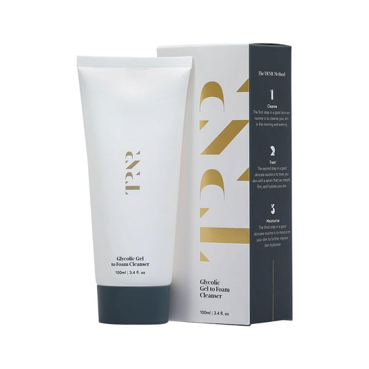 Glycolic Acid Gel To Foam Face Cleanser (100ml/3.4oz) | Foaming & Exfoliating Face Wash| Natural, Plant-Based & Science-First Face Wash for Men & Women | With Green Tea & Aloe Leaf Extracts