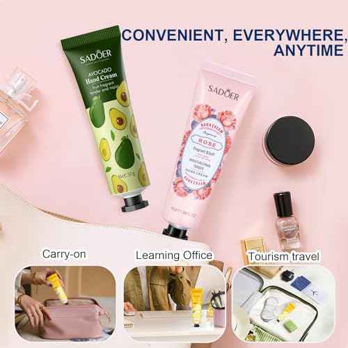 Hand Cream Gifts Set For Women, 14 Pack Natural Plant Fragrance Mini Hand Lotion For Dry Cracked Hands, Travel Size Hand Care Moisturizing Hand Cream Bulk Gift Set For Mom Girlfriend Girls Her