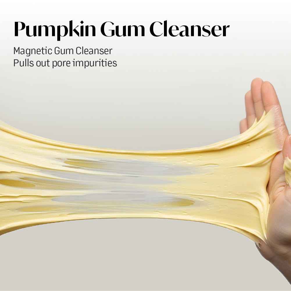 Pumpkintinol Pore Deep Gum Cleanser | Face Cleanser & Mask in One | Gentle Exfoliation with Rice Bran Powder | Deep Cleansing, Pore Care, & Radiance Boosting (120ml / 4.05 fl. oz.)