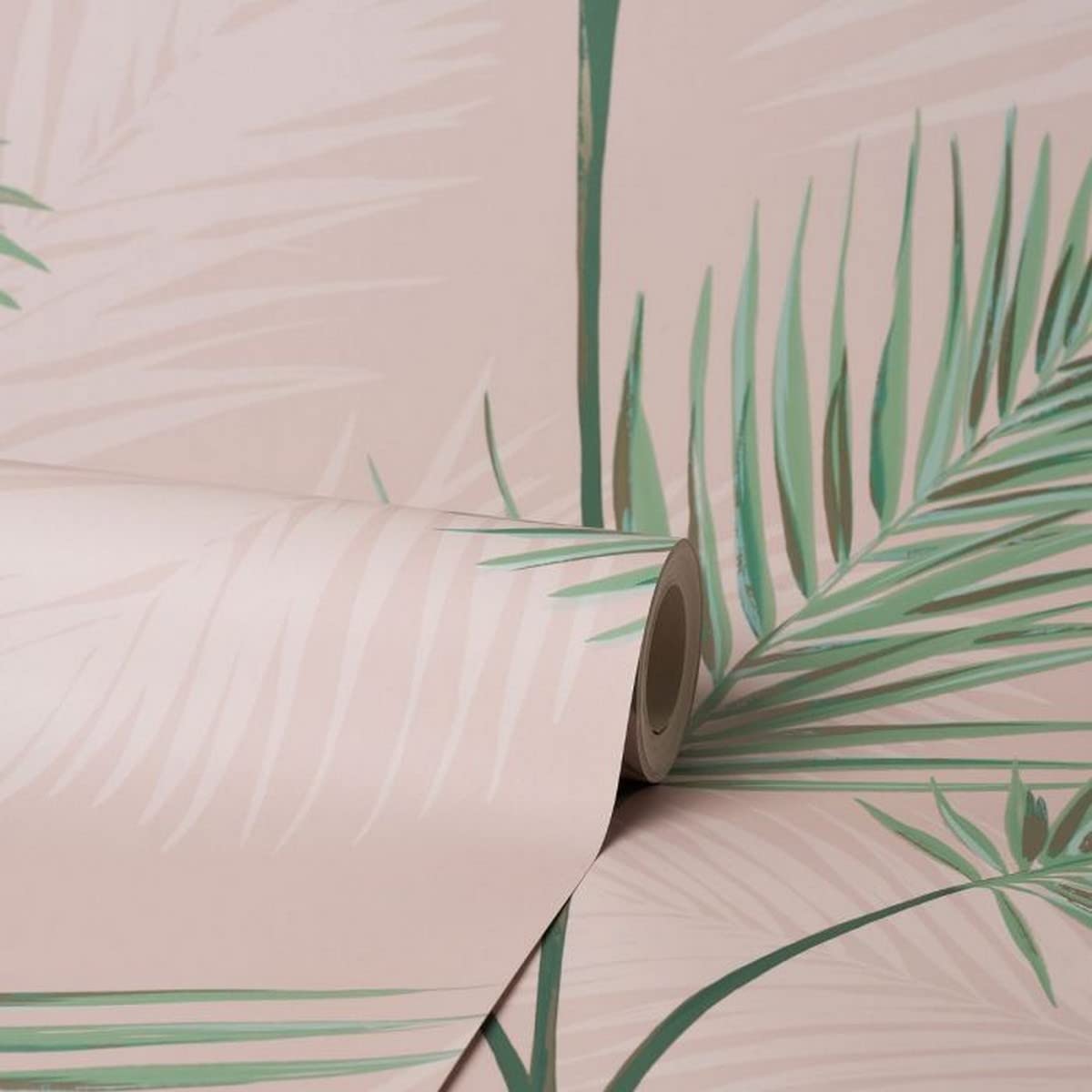 Fine Decor South Beach Blush Fronds Wallpaper