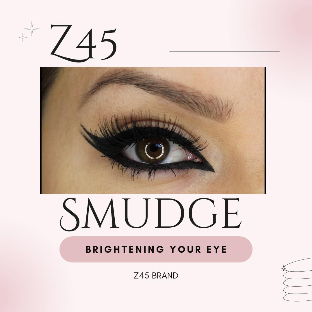 Z45 Black Eyeliner,Waterproof & Smudge Proof, Long Lasting Liquid Eyeliner, Quick Dry,Deep Matte Black, Professional Makeup LookWinged Cat Eye, Sharp Wing,Easy Wing, Beginner Eyeliner
