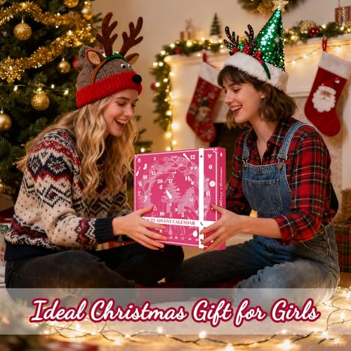 Makeup Advent Calendar 2025 for Teen Girls & Women£¬24 Days Christmas Countdown Calendar Makeup Gift Set, 2025 Xmas Gift Surprise Box Calendar Full Beauty Kit