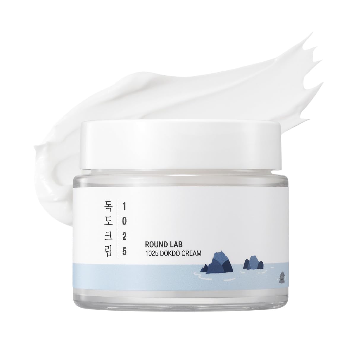 ROUND LAB 1025 Dokdo Cream - Deep Hydrating Face Moisturizer for Acne-Prone Skin | 2.71 Fl Oz, Ceramide Formula