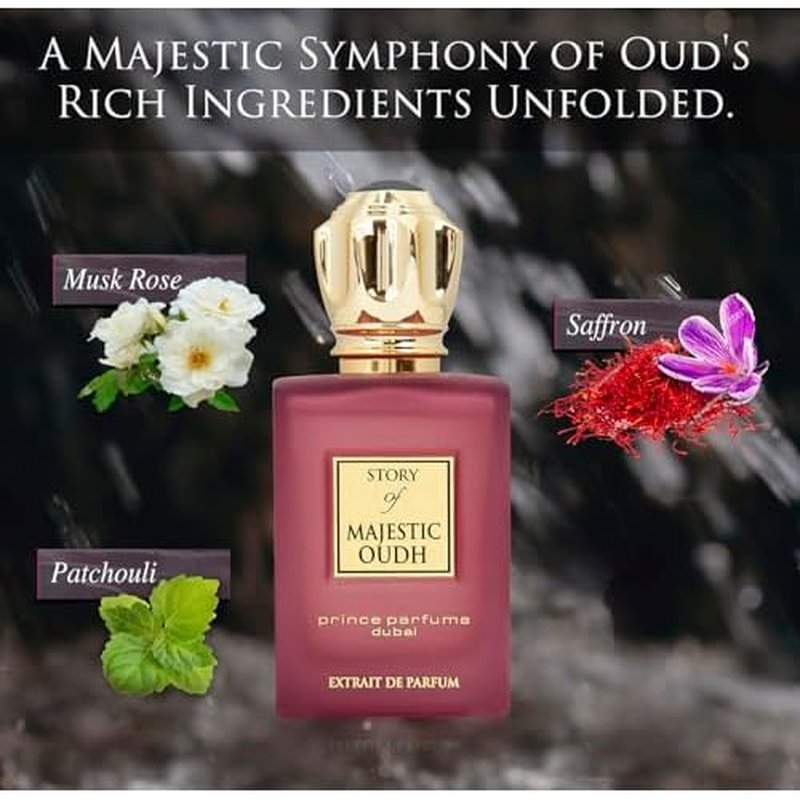 Prince Parfums Dubai ? Men¡¯s Discovery Kit ? 5 Luxury Extrait de Parfum Sprays (10ml Each) ? Wafa, Majestic Oudh, Bois de Guaiac, Azura Bergamot & Amber Woods ? Long Lasting Cologne Gift Set for Him