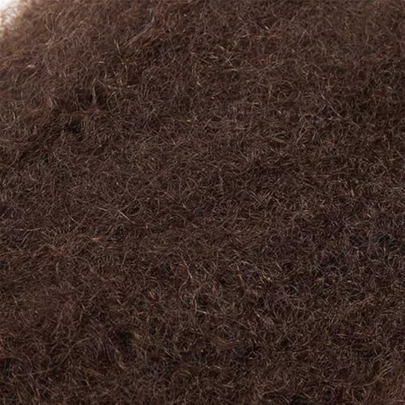 QUEEN VIRGIN REMY QVR Afro Kinkys Bulk Human Hair for Dreadlock Extensions Repair Locs 150 Gram, Dark Brown 12inches Mini Spring Twist Braiding Afro Kinky Human Hair for LocKs