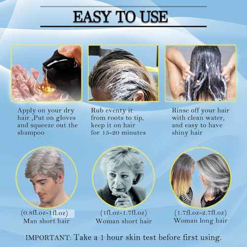 Dark Wine Red Hair Dye Shampoo 3 in 1 for Gray Coverage, Long-Lasting Hair Color Shampoo for Women & Men, Champu Para Canas Mujer Easy to Use At Home 500ML