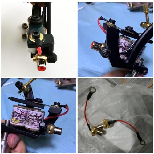 Coil Tattoo Machine Hook Cord to RCA Female Jack Connector Mount Adapter Plug Line Converter for Tattoo Coil Machine Gun DIY Parts