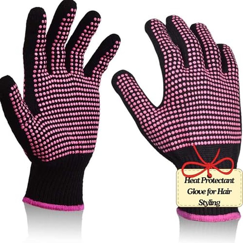 Heat?Resistant Gloves?Silicone?Grip Protection for Hair Styling, Curling & Flat Iron, Heat Press, Sublimation?Universal Fit