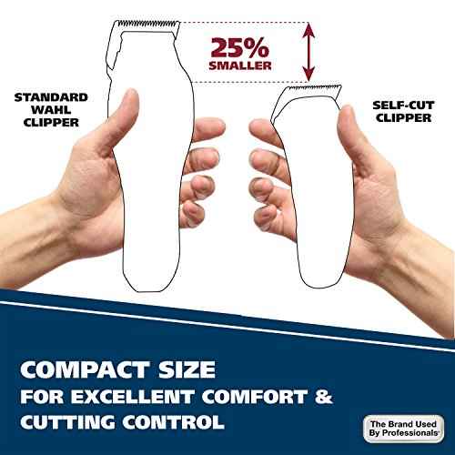 Wahl USA Self Cut Compact Corded Clipper Personal Haircutting Kit with Adjustable Taper Lever, and 12 Hair Clipper Guards for Clipping, Trimming & Personal Grooming ? Model 79467