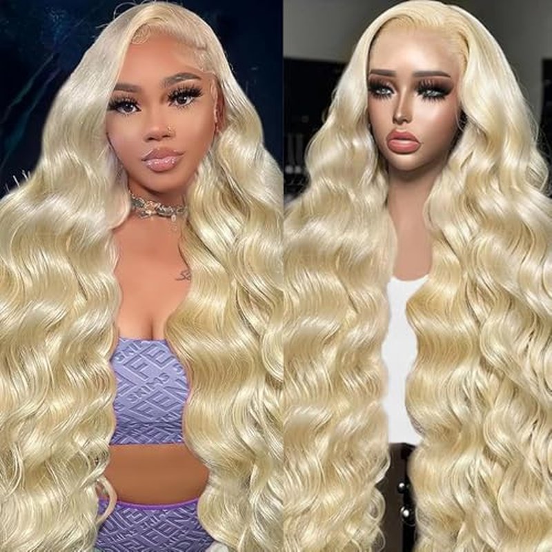 30 Inch 613 Lace Front Wig Human Hair 200% Density Blonde Wig Human Hair 13x6 Body Wave HD Lace Front Wigs Human Hair Pre Plucked Glueless Blonde Human hair Wig