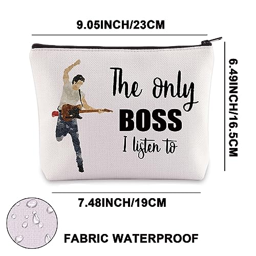 JNIAP Singer Fans Cosmetic Makeup Bag Rock Music Lover Gifts The Only Boss I Listen To Music Zipper Pouch Bag Singer Merchandise (the only boss)