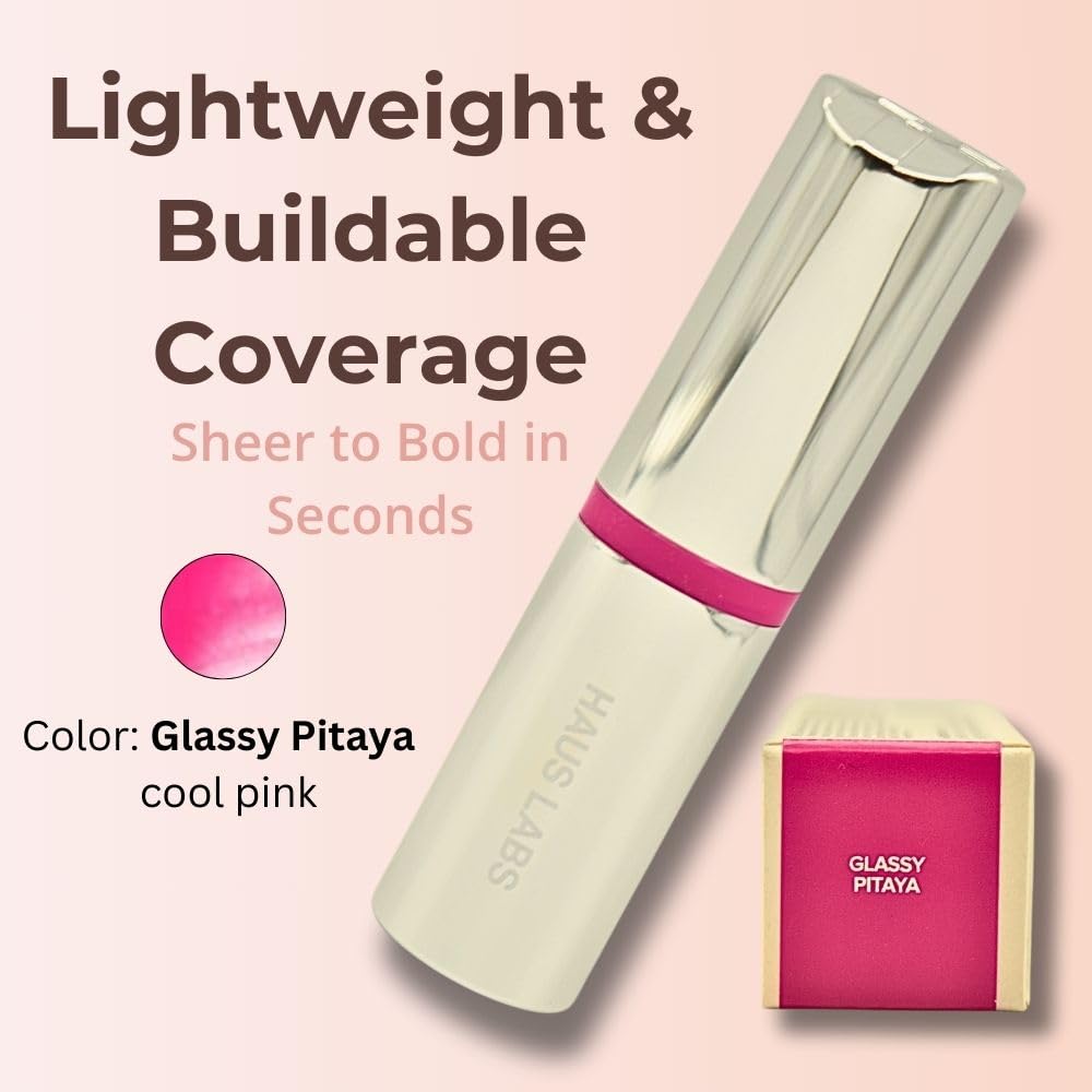 Haus Labs Color Fuse Longwear Hydrating Glassy Lip + Cheek Blush Balm Stick - Glassy Pitaya