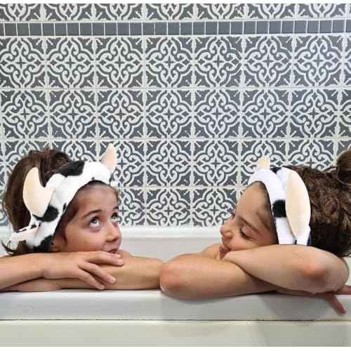 Huachi Cow Hairband for Washing Face, Soft Microfiber Spa Headband for Women & Girls, Cute Animal Print, Facial Cleansing Head Wraps, Perfect for Skincare, Makeup, Pajama Parties, Stocking Stuffers