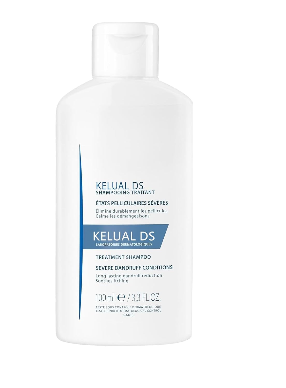 KELUAL DS Anti-Dandruff Shampoo, Treatment Shampoo for Severe Dandruff, Long-Lasting Relief, 3.3 Fl Oz (2 Pack)