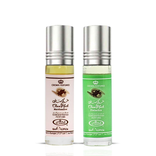 Al-Rehab Choco Musk Marshmallow Perfume Oil Roll-On - 6ml (0.2 oz) | Gourmand Fragrance with Strawberry, Marshmallow & Cocoa | Sweet, Fluffy & Addictive | Arabian Dessert Scent for Women