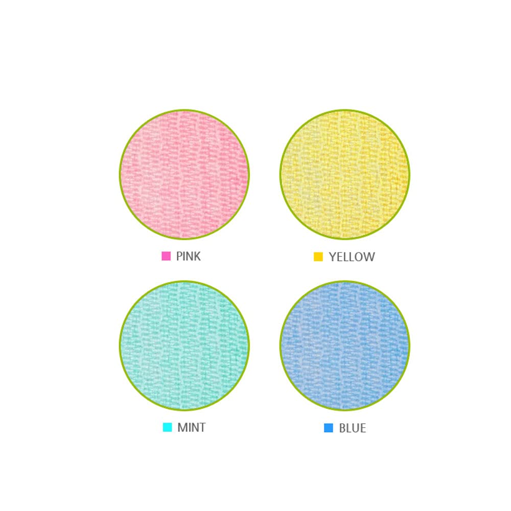 Premium Exfoliating Washcloth Towel(4 Color) Korean Loofah Bath Sponge Long Back Scrubber African Bath Sponge African Long Net for Shower/It Becomes Softer as You use.by NOPIGO