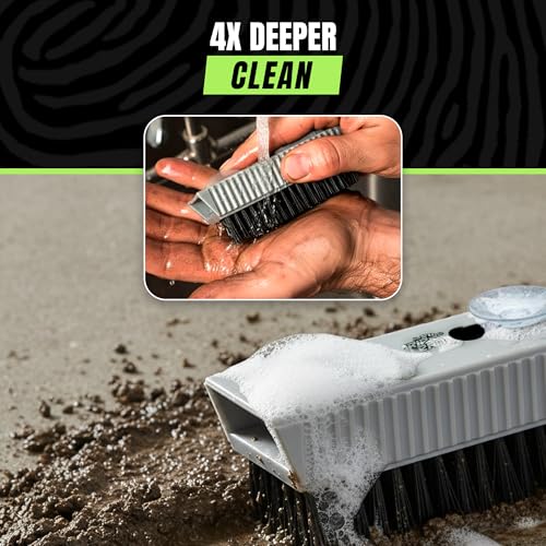 Grip Clean Nail Brush for Cleaning Fingernails ? Heavy Duty Nail Brush with Extra Stiff Bristles - Fingernail Brush & Nail Scrubber Brush with Suction Cup Backing for Men & Women - 1 Pack