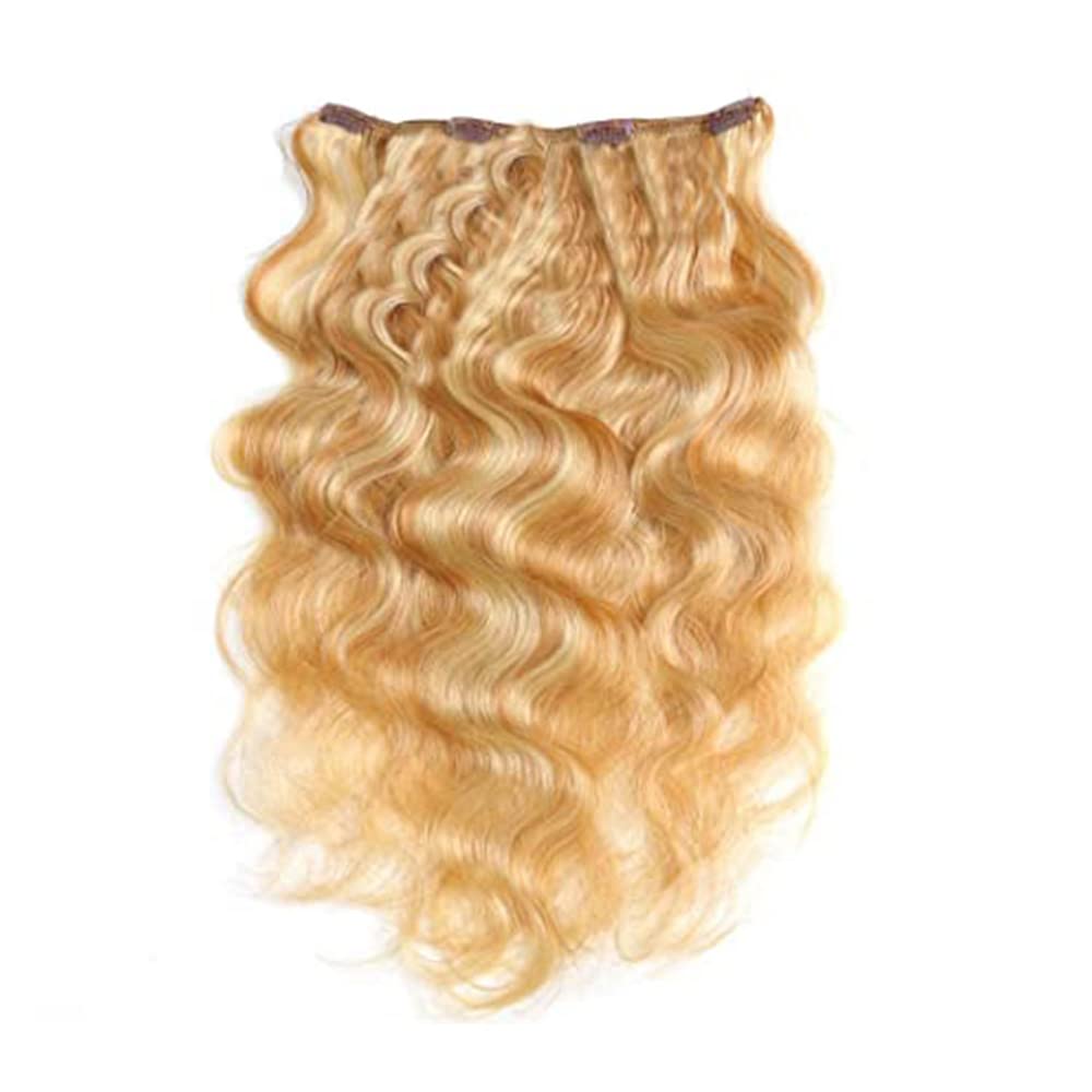 P27/613 Highlight Body Wave Bundle Blonde Human Hair 3 Bundles Brazilian Unprocessed Virgin Hair Extensions For Women Piano Color 8 10 12 Inch