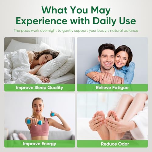 Natural Cleansing Foot Pads - Premium Foot Care - Relieves Stress and Fatigue - Improves Sleep and Supports Body Cleansing - 30 Pads