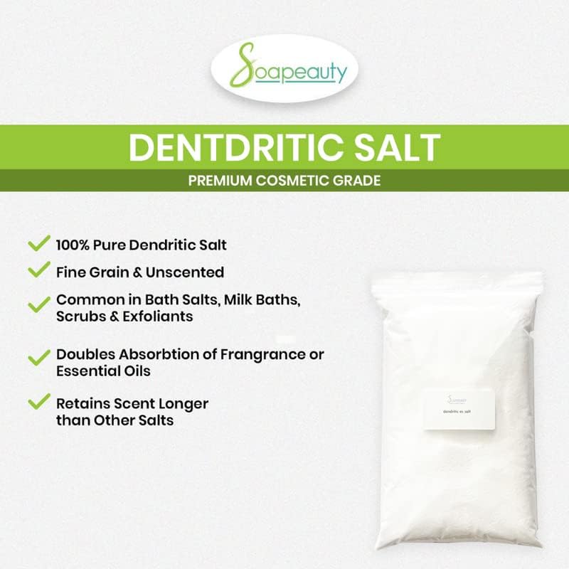 DENDRITIC Salt 5 lbs - Premium Bath Scrub & Exfoliant for Relaxation | Fine Grain, Pack of 2