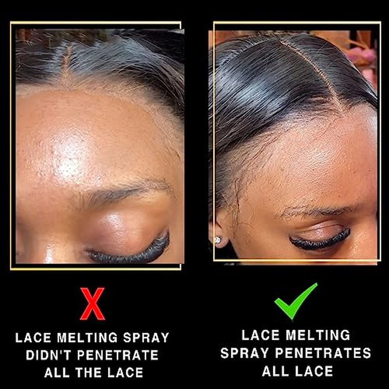 Goiple Lace Melting Spray for Wigs, Closures & Extensions - Styling Agent with Strong Natural Finish, Fast Drying, Water & Oil Resistant, Includes Hair Adhesive, Edge Control Wax & Hair Wax Stick