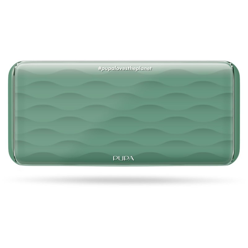 Pupa Milano Make-Up Palette M, 002 Green, 0.42 oz - Eyeshadow Palette with Matte, Shimmer, Metallic Finishes - Highly Pigmented Eyeshadow, Blush Palette - 11 Blendable Eye Makeup Shades - Talc-Free