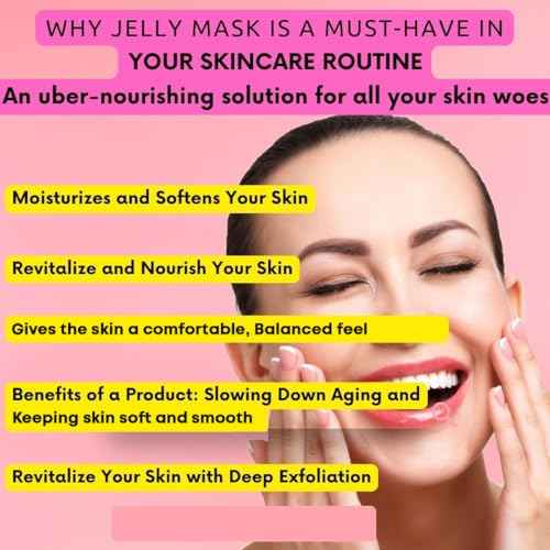 Luxury Rose Facial Mask, Anti-Acne Skin Rejuvenation Mask for Oily and Combination Skin, Jelly mask for professionals, hydrojelly masks, Jelly Face Mask(Rose)