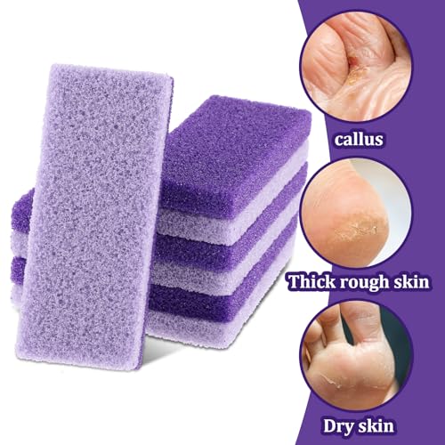 6pcs Foot Stone Pumice,Heel Scrubber,Foot Pumice Stone for Feet Skin Callus Remover and Scrubber£¨Purple£©