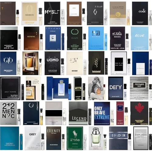 High End Random Selection Designer Fragrance Cologne Sampler Set for Men - (Pack of 10 Sample Vials)