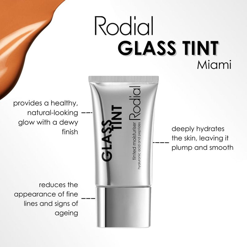 Rodial Glass Skin Tint - Lightweight Tinted Moisturizer for Natural Makeup | Shade 5 Miami (1 fl oz)