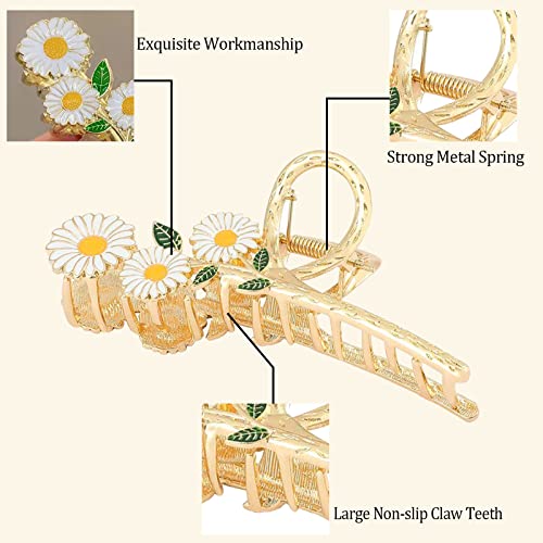 6 Pcs Hair Claw Clips for Women, Large Strong Metal Butterfly Hair Clips Flower Hair Clips for Women Thick Hair