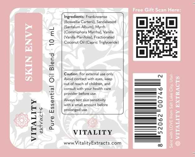 Vitality Extracts Skin Envy - Face Moisturizer Serum, Coconut Oil, Collagen, Vitamin E, Vegan, Frankincense Essential Care, Sandalwood Soothing, Clarifying, Skin Health