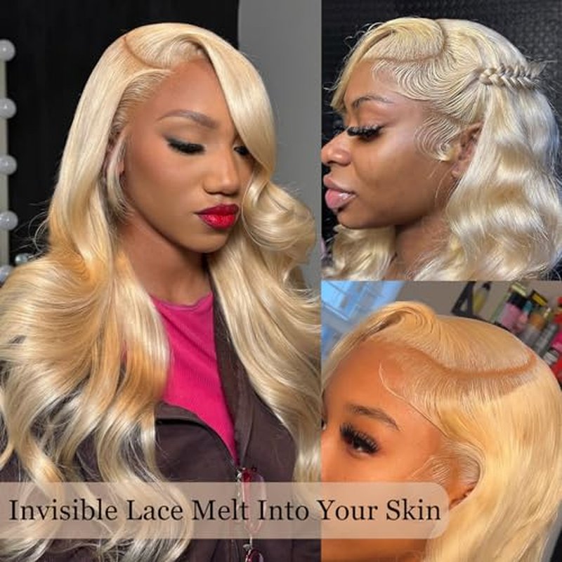 13x4 Body Wave Lace Frontal Closure 613 Blonde 20 Inch Ear to Ear Transparent HD Lace Frontal Brazilian Virgin Human Hair Pre Plucked With Baby Hair