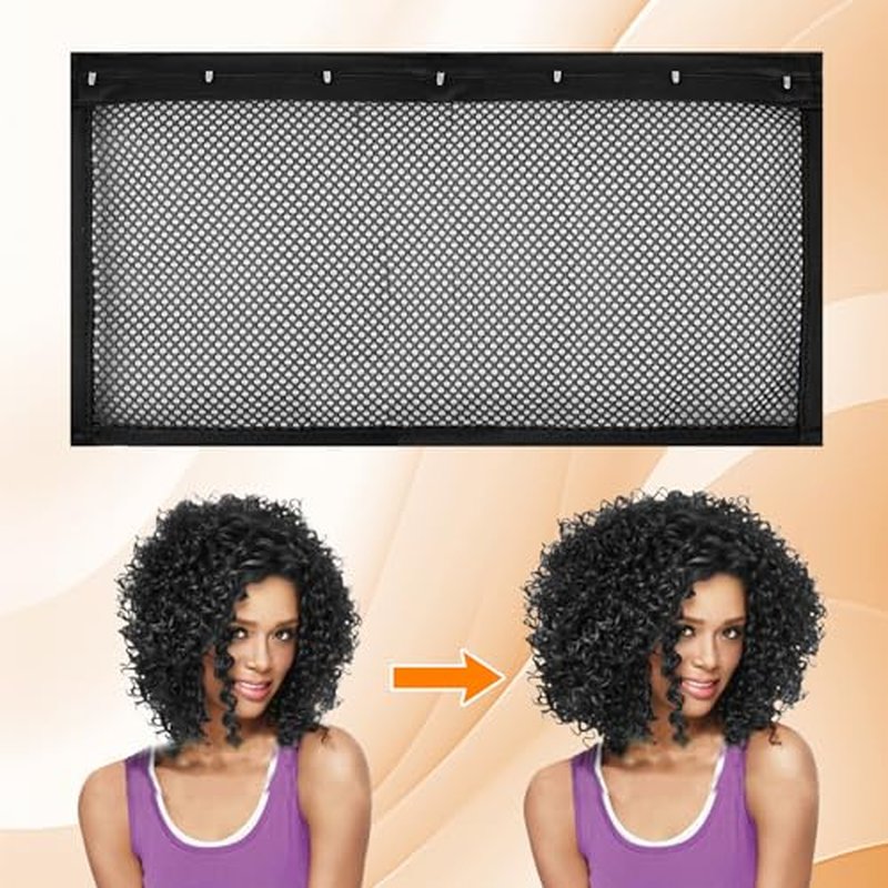 Lock Curly Hair Stretcher and Length Maintainer - Prevent Shrinkage with No-Heat Styling Net for An Elongated Look (13IN*4PCS)