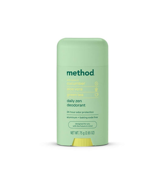 Method Deodorant, Daily Zen, Cucumber, Seaweed + Green Tea notes, 24 Hour Odor Protection, 2.65 oz