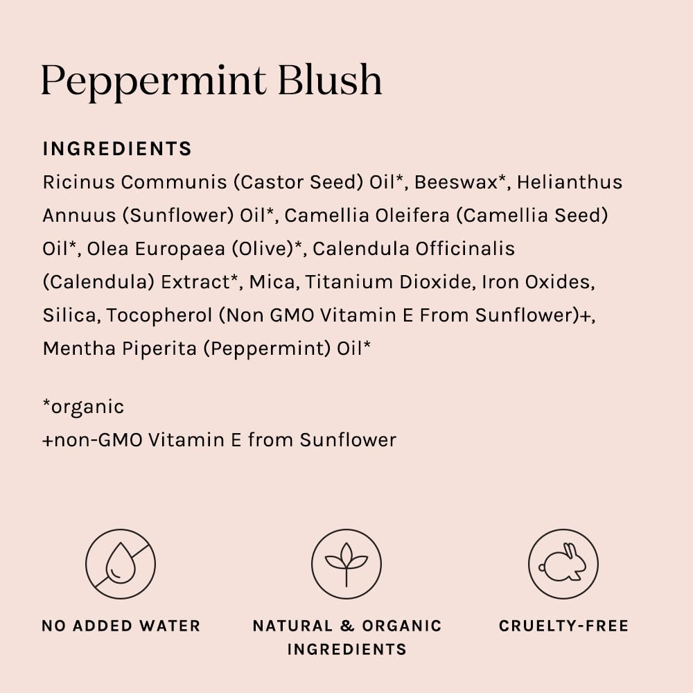 Kari Gran Lip Whip | Moisturizing Lip Balm with Organic Oils | Glossy Sheen + Peppermint | Rich Buttery Texture, Hydrates & Protects | Non-GMO, Organic Ingredients, Made in USA (Blush Peppermint)
