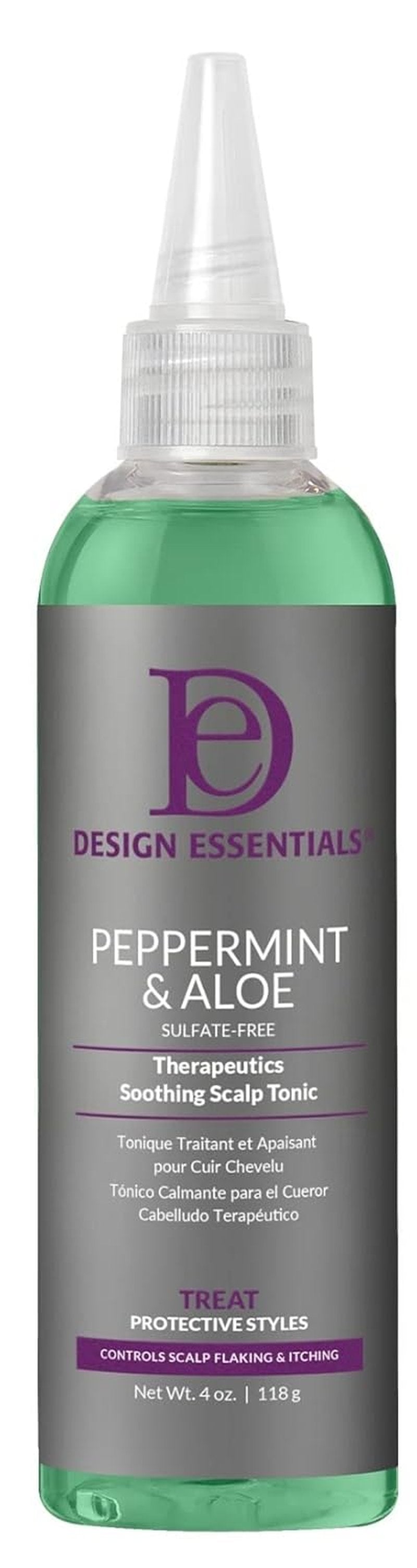 Peppermint & Aloe Scalp Tonic - No-Rinse Scalp Refresher for Braids, Locs, Wigs & Weaves | 4 oz