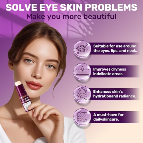 3pcs Calcium Multi Balm,Calcium Volume Multi Balm,Korean Collagen Moisturing Stick, Wrinkle Core Stick,Anti-aging, Hydrating, Almond & Vitamin E for Lip Balm Eye Cream Neck