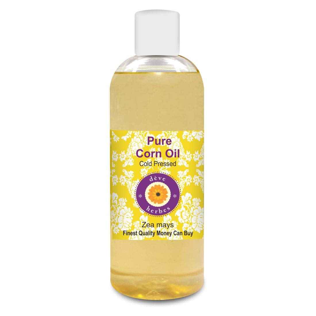 dève herbes Corn Oil (Zea mays) | Cold Pressed | Pure | Natural | Undiluted | for Diluting Essential Oils | for Skin & Massage | Non-Sticky | Lightweight | Men & Women | 200ml (6.76 oz)