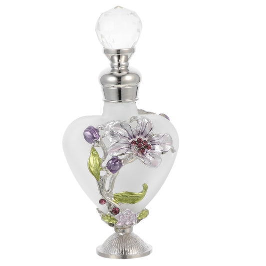 FRCOLOR Refillable Essential Oil Bottle 4.01X1.77X1.18 Inch Portable Glass Perfume Container for Aromatherapy Travel and Home Decoration