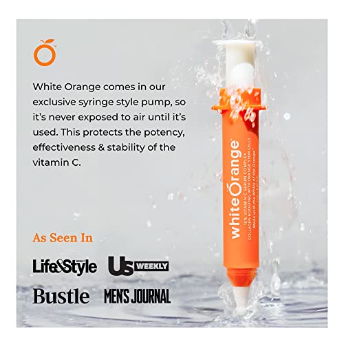 White Orange The Only Vitamin C Serum Made with White Part of Orange, Anti Aging, THDA Hyaluronic Acid Vitamin E OrangeStem¢ç, Hydrating & Brightening Serum for Dark Spots Fine Lines & Wrinkles