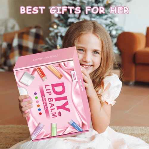 TSVATE DIY Lip Balm Kit, 47pc Multi-Flavor & Multicolored Lip Balm Making Set for Kids