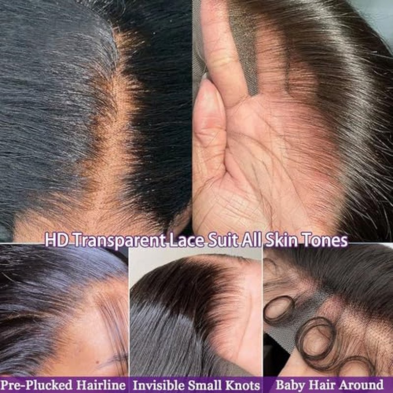 Lace Frontal Wigs Straight Hd 13x6 Lace Front Wigs Human Hair Pre Plucked 100 Percent Human Hair Wigs for Women Natural Color 22inch