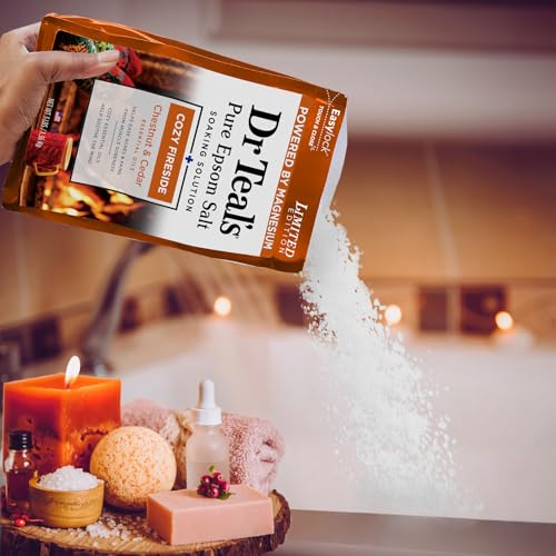 Dr Teal's Epsom Salt Magnesium Soak, Cozy Fireside, 3 lbs