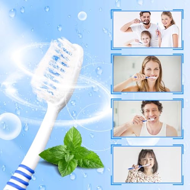 500 Prepasted Disposable Toothbrushes Individually Wrapped Pre Pasted Toothbrushes Soft Bristle Travel Tooth Brush Single Use Wrapped for Hotel, Camping, Travel and Gift for The Homeless